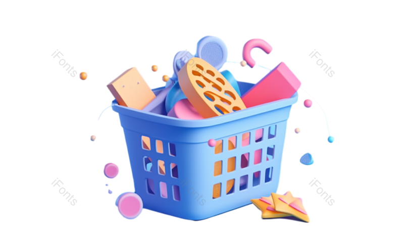 卡通图片,网上购物元素,插画PNG,蓝色免抠素材